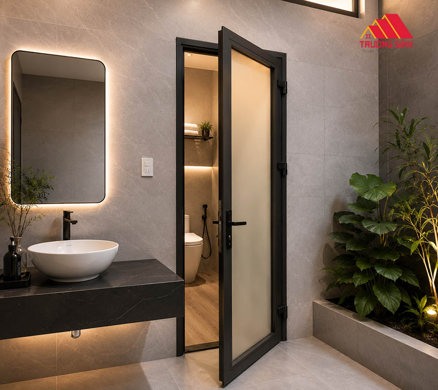 Cửa nhôm kính mở quay 1 cánh